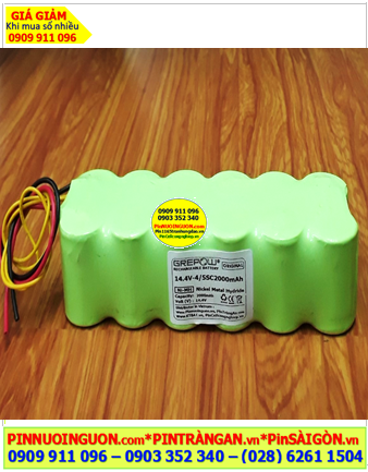 Pin nuôi nguồn 14.4V-4/5SC2000mAh, Pin sạc NiMh chất lượng cao GREPOW 14.4V-4/5SC2000mAh chính hãng